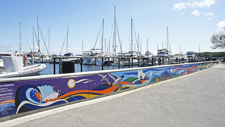 Kat Dakota Bay Presents Mural Northport Marina