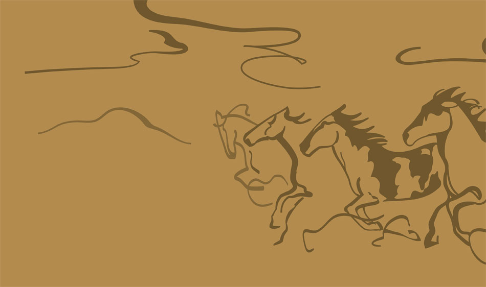 Herd of Horses Graphic Mural Part 1
