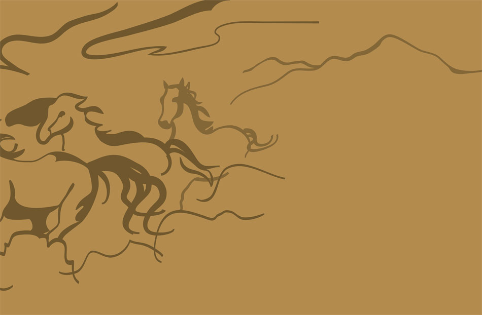 Herd of Horses Graphic Mural Part 2