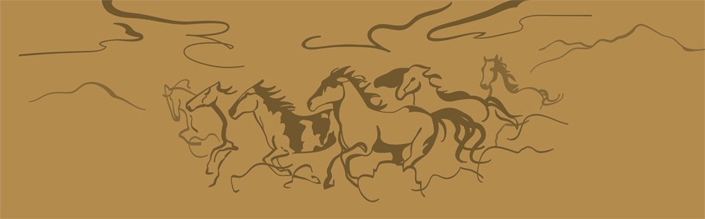 Horse Stampede Full Graphic Mural