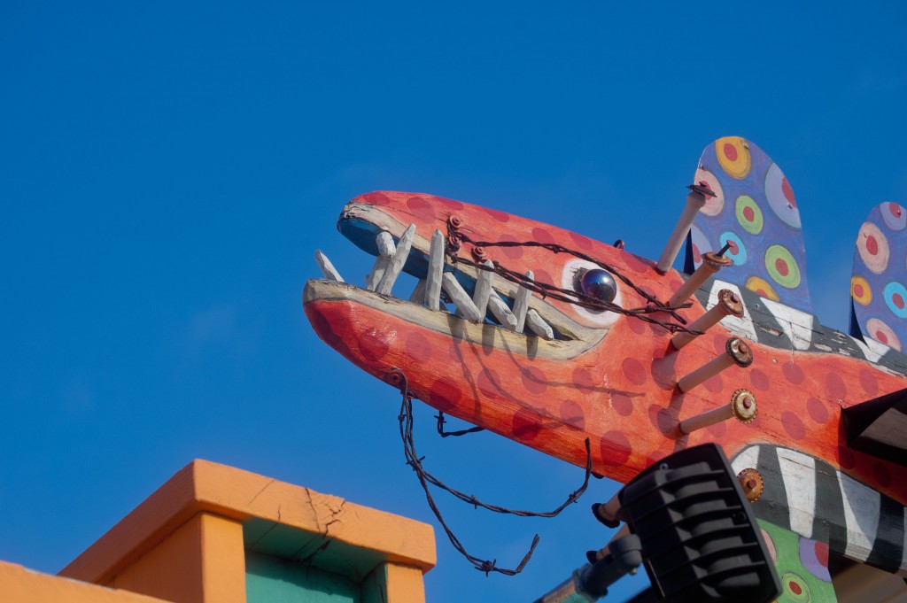 Fish Art Sculpture with wire on mouth