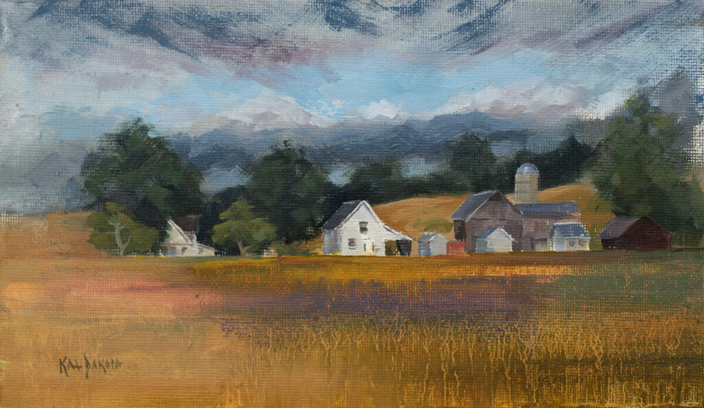 Oneida Farm Oil Painting By Kat Dakota