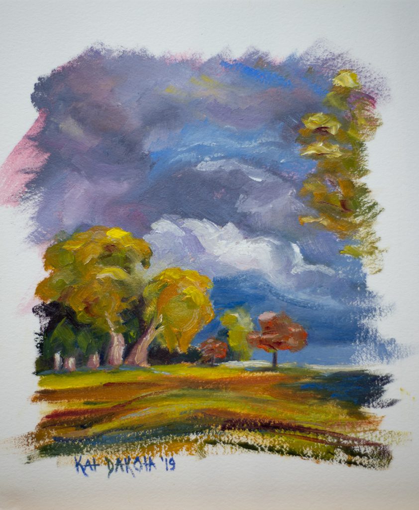 Suttons Bay MI Park Kat Dakota Gouache Painting